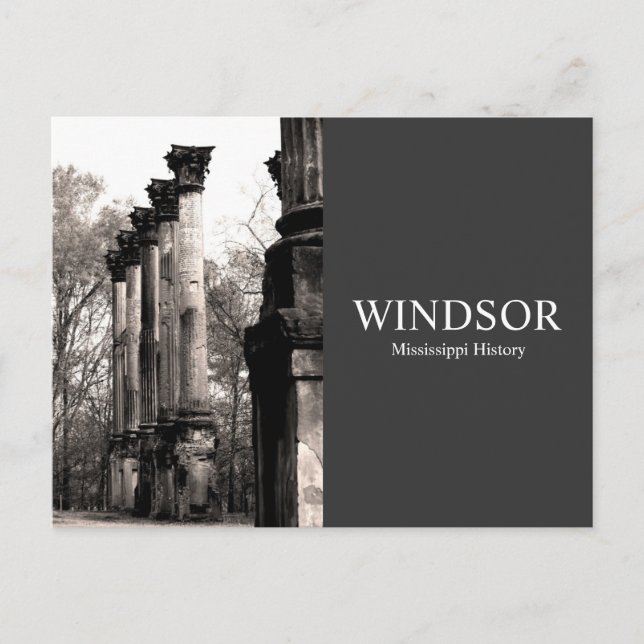Carte Postale Ruines de Windsor - Histoire du Mississippi (Devant)