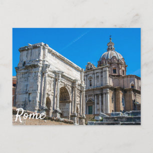 Carte Postale Ruines du Forum Romain à Rome, Italie