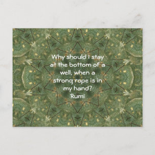 Carte Postale Rumi Agir Citation Inspirante Dit