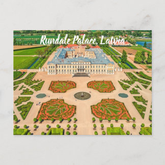 Carte Postale Rundāle Palace Lettonie stylisé
