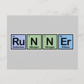 Carte Postale Runner fait d'éléments
