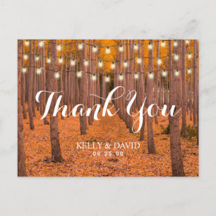 Carte Postale Russe Bois d'automne Mariage de automne Merci