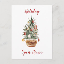 Carte Postale Russe Country Christmas Tree Open House Party