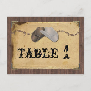 Carte Postale Russe Pays Cowboy Casquettes Barbed Numéro de tabl