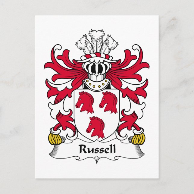 Carte Postale Russell Family Crest (Devant)