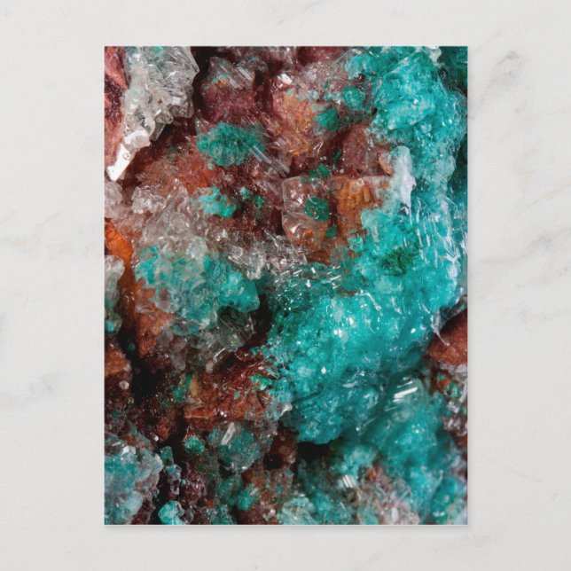 Carte Postale Rust foncé et quartz Turquoise (Devant)