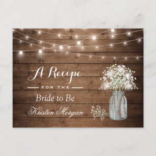 Carte Postale Rustic Baby's Breath String éclaire la recette nup