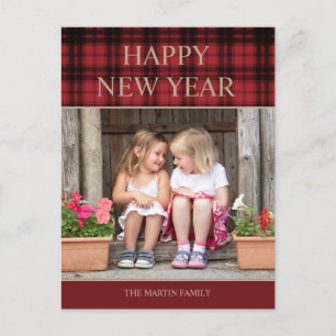 Carte Postale Rustic Country Buffalo Joué Bonne Année Photo