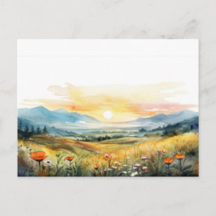 Carte Postale Rustic Mountain Forest Faire-part de mariage