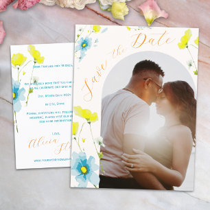 Carte Postale Rustic Simple 1 Photo Arch Enregistrer la date