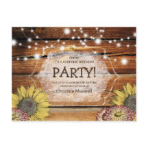 Carte postale Rustique Surprise Sunflower 80e anni