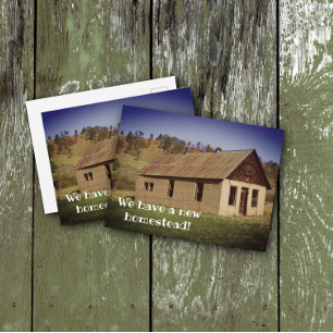 Carte Postale Rustique Vieux Shack Drôle Moving Faire-part