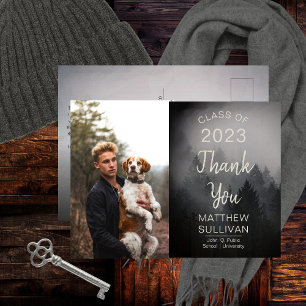 Carte Postale Rustique Woodsy moderne Merci photo