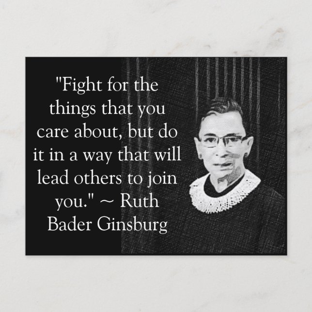Carte Postale Ruth Bader Ginsburg Citation pour... (Devant)