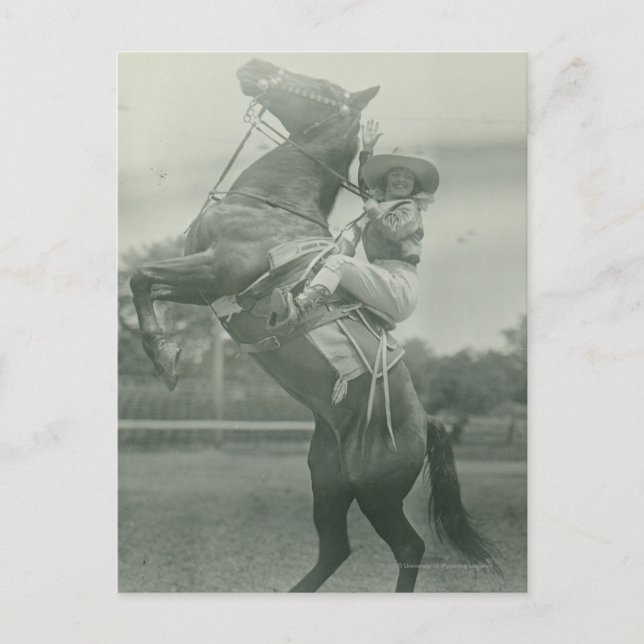 Carte Postale Ruth Roach sur Tony, Cheyenne, Wyoming. (Devant)