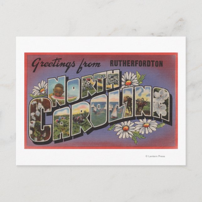 Carte Postale Rutherfordton, Caroline du Nord (Devant)