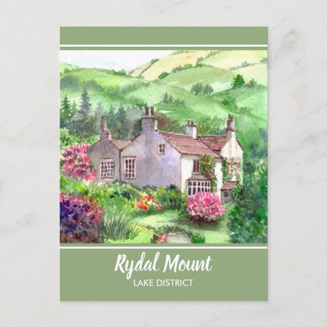 Carte Postale Rydal Mount, Maison de William Wordsworth (Devant)