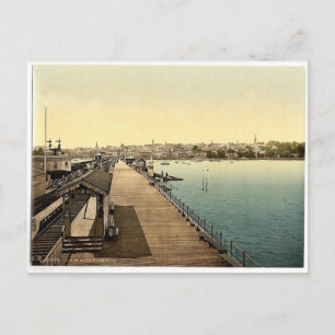 Carte Postale Ryde, de la jetée, Île de Wight, Angleterre, rare 