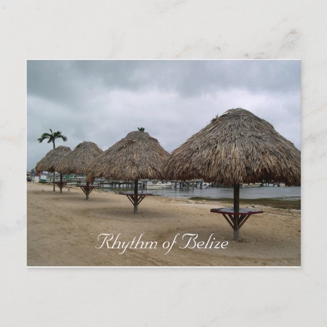 Carte Postale Rythme de Belize Palapas (Devant)