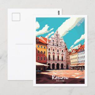 Carte Postale Rzeszow Pologne lieu de voyage vintage illustratio