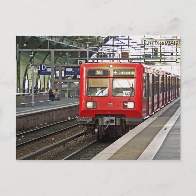 Carte Postale S - bahn Berlin, Allemagne. Métro. (Devant)