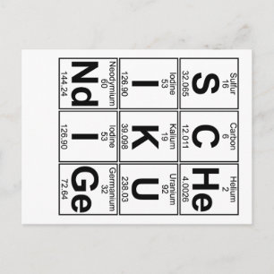 Carte Postale S-C-He-I-K-U-Nd-I-Ge (scheikundige) - Complet