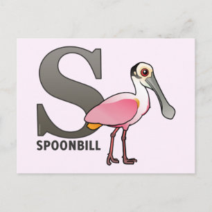 Carte Postale S est pour Spoonbill