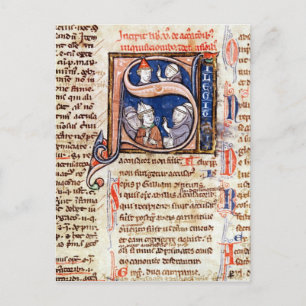 Carte Postale 'S' initial historique représentant le pape Grégoi
