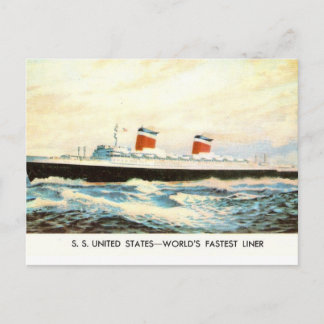 Carte Postale S.S. États-Unis - Projet American Liner