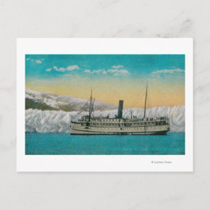 Carte Postale S.S. Jefferson au glacier Taku, Alaska