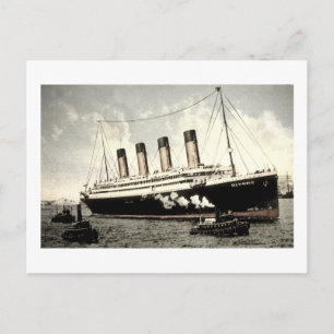 Carte Postale S.S. Star Olympique, White Star Line, 1913