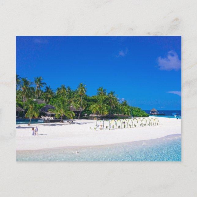 Carte postale Sa plage pour toutes les invatations (Devant)
