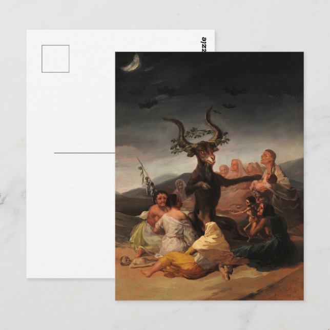 Carte Postale Sabat de sorcières par Francisco de Goya (Devant / Derrière)