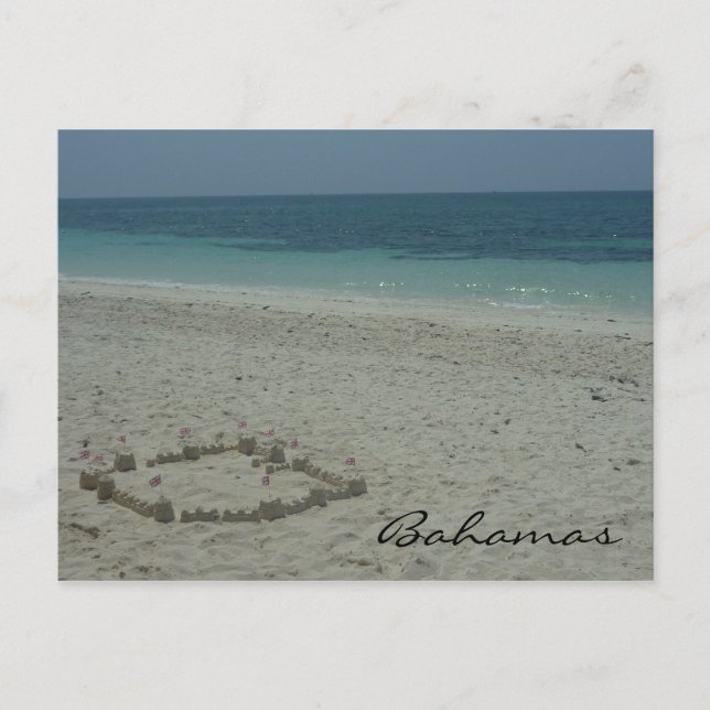 Carte Postale sable de bahamas (Devant)