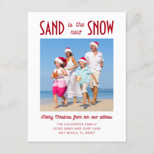 Carte Postale Sable est la nouvelle neige Photo d'annonce de dém