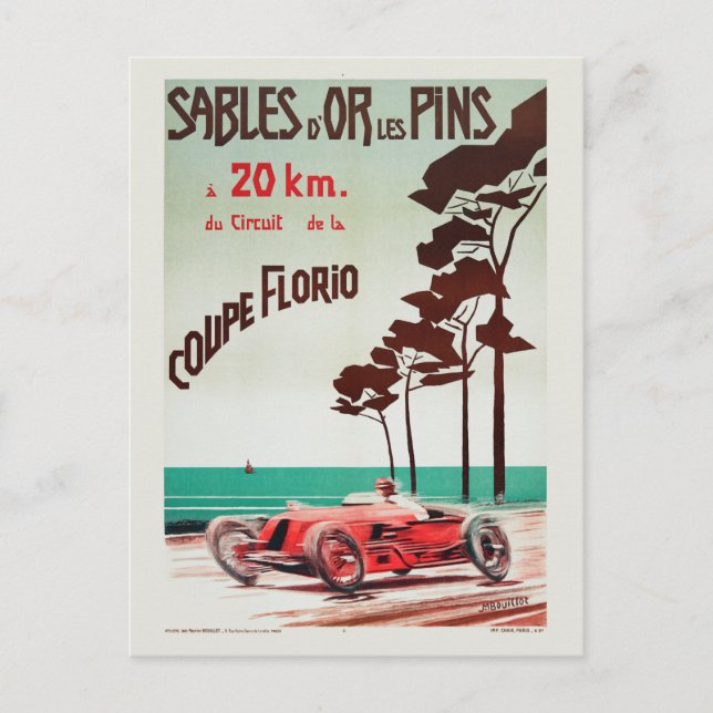 Carte Postale Sables-d'Or-les-Pins France Affiche Ancienne 1927 (Devant)