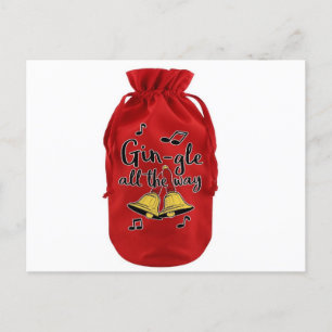 Carte Postale Sac à bouteilles de velours, Sac à vin de velours