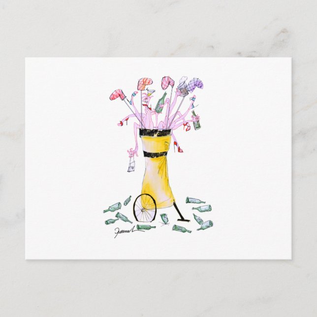 Carte Postale sac de golf, tony fernandes (Devant)