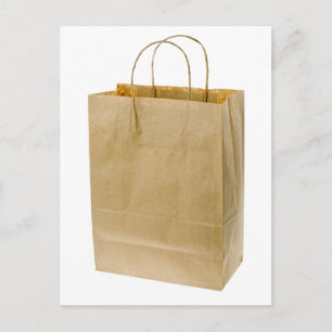 Carte Postale sac en papier Brown