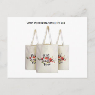 Carte Postale Sac fourre-tout en toile Sac calicot Impression du