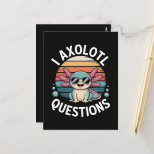 Carte Postale Sac fourre-tout Questions Axolotl
