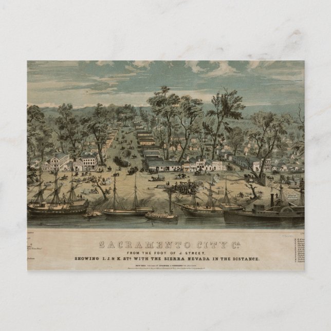Carte Postale Sacramento 1850 (Devant)
