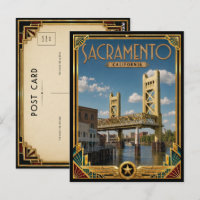 Sacramento Californie Art Déco Vintage Âge d'Or