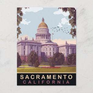 Carte Postale Sacramento, Capitale d'État, Californie, Voyage