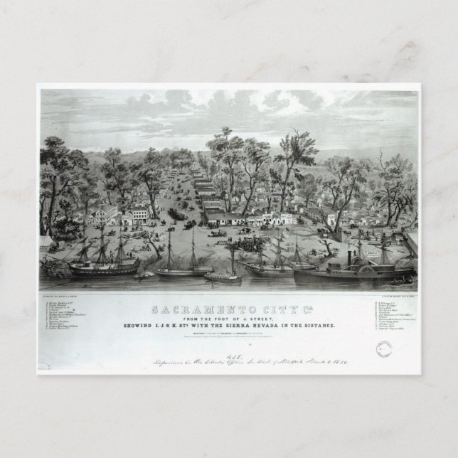 Carte Postale Sacramento City, Californie (Devant)
