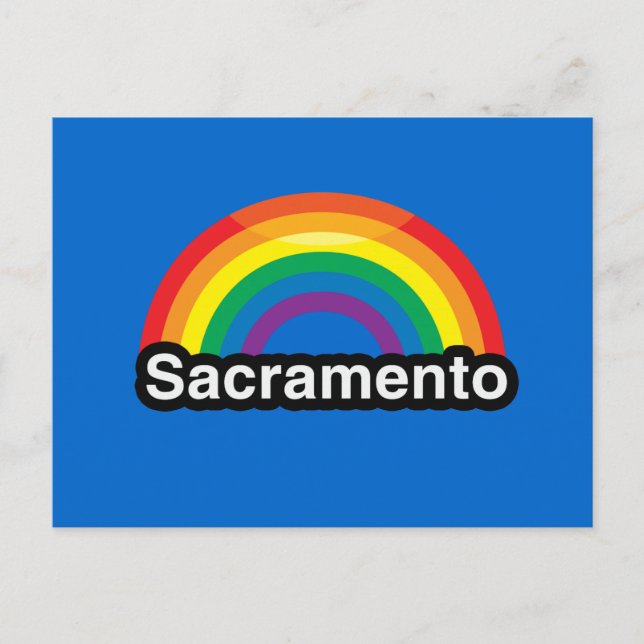 CARTE POSTALE SACRAMENTO FIERTÉ LGBT RAINBOW (Devant)