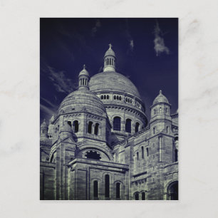 Carte Postale Sacre Coeur Bleu Paris Europe Voyage