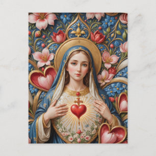 Carte Postale Sacré Coeur de Marie Religieux