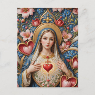 Carte Postale Sacré Coeur de Marie Religieux