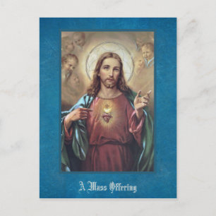 Carte Postale Sacré Coeur Jésus Messe Religieuse Offre